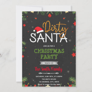 Einladung zum Dirty-Santa-Themenparty