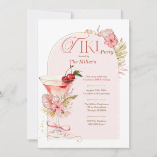 Einladung zum druckbaren Tiki-Party