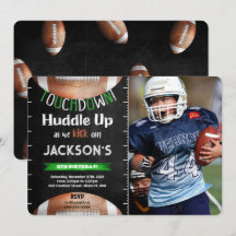 Einladung zum Editable Football Foto