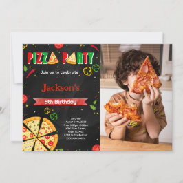 Einladung zum Editierbaren Pizza-Foto