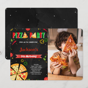 Einladung zum Editierbaren Pizza-Foto