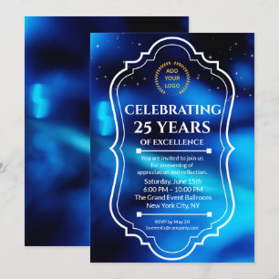 Einladung zum eleganten Navy Blue Business