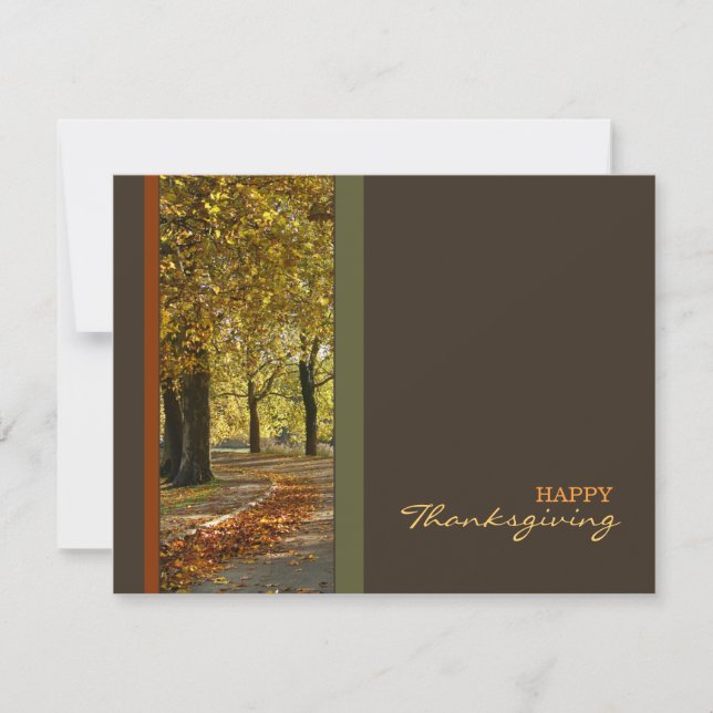 Einladung zum Erntedank Herbst-Bäume (Vorderseite)