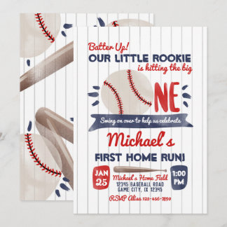 Einladung zum ersten Baseball Geburtstag