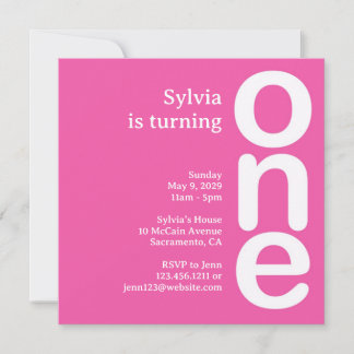 Einladung zum ersten Geburtstag