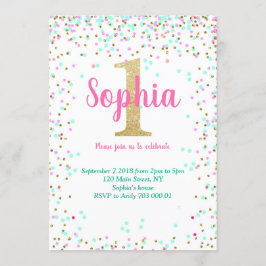 Einladung zum ersten Geburtstag 1. Einladung Girl 