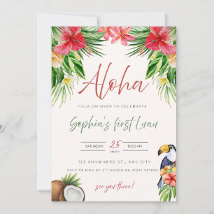 Einladung zum ersten Geburtstag - Aloha