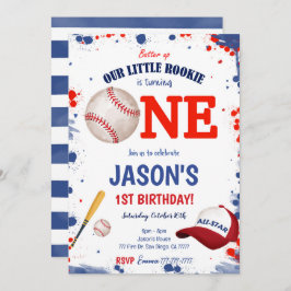 Einladung zum ersten Geburtstag Baseball