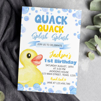 Einladung zum ersten Geburtstag der Gummiherde