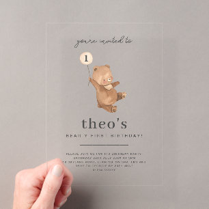 Einladung zum ersten Geburtstag des Teddybären