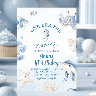Einladung zum ersten Geburtstag unter dem Meer