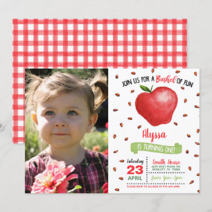 Einladung zum ersten Geburtstag von Apple mit Foto