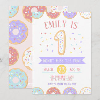 Einladung zum ersten Geburtstag von Donut