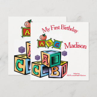 Einladung zum ersten Geburtstag von Kindern