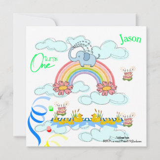 Einladung zum ersten Geburtstag von Kindern