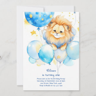 Einladung zum ersten Geburtstag von Lion