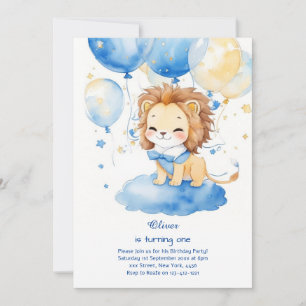 Einladung zum ersten Geburtstag von Lion