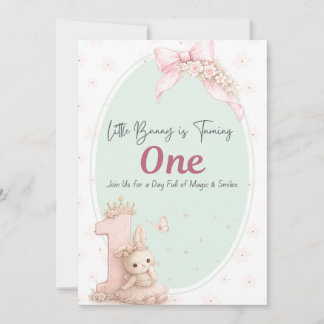 Einladung zum ersten Geburtstag von Little Bunny