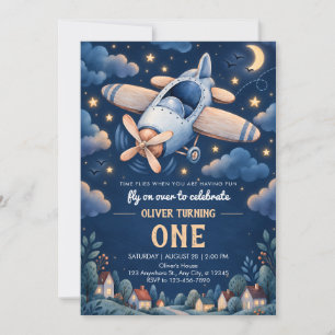 Einladung zum ersten Geburtstag von Little Pilot