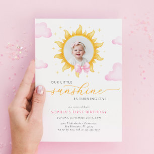 Einladung zum ersten Geburtstag von Little Sunshin