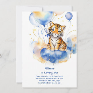 Einladung zum ersten Geburtstag von Tiger