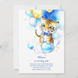 Einladung zum ersten Geburtstag von Tiger