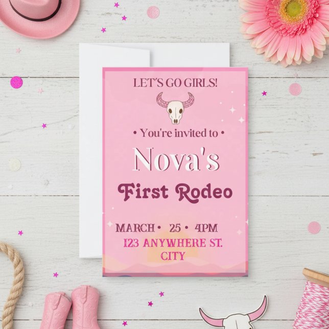 Einladung zum ersten Rodeo eines Mädchens (Von Creator hochgeladen)