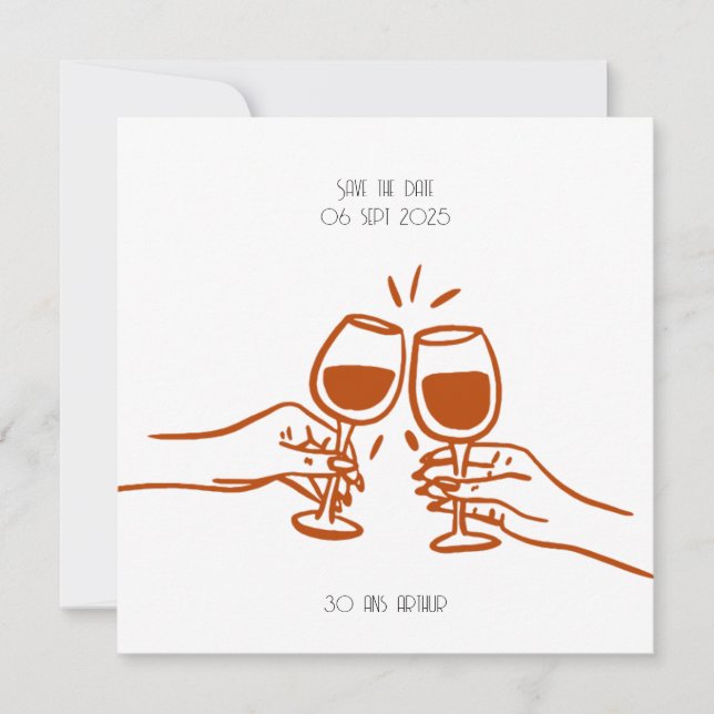 Einladung zum Feiern - Geburtstag (Vorderseite)