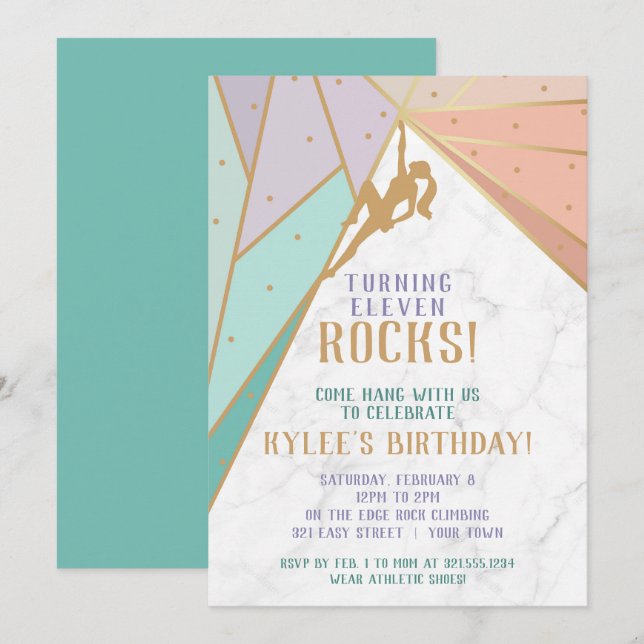 Einladung zum Felsenklettern (Vorne/Hinten)