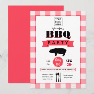 Einladung zum Firmen-Barbecue mit Logo