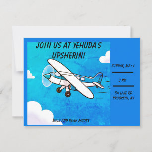 Einladung zum Flugzeugbau Postkarte