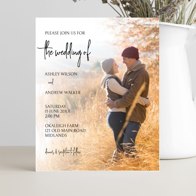 Einladung zum Foto (Budget photo wedding invitation )
