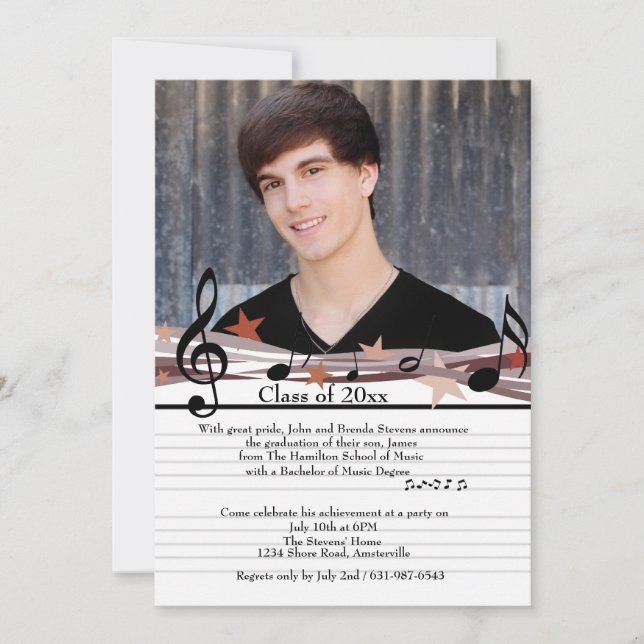 Einladung zum Foto-Abschluss gelassen (Vorderseite)