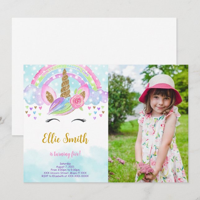 Einladung zum Foto "Aquarellfarbe" (Vorne/Hinten)