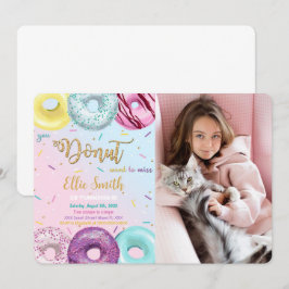 Einladung zum Foto der Wasserfarbe Donut