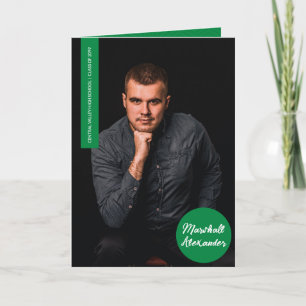 Einladung zum Foto "Green Geometric Abschluss"