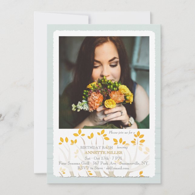 Einladung zum Foto Herbstzweig (Vorderseite)