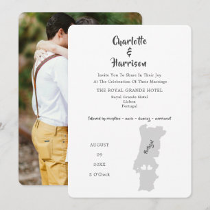 Einladung zum Foto Hochzeitsziel Portugal