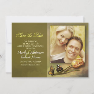 Einladung zum Foto Save the Date mit Vintagem Desi