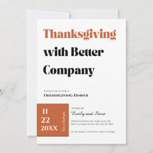 Einladung zum Friendsgiving-Dinner