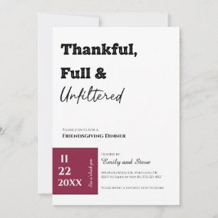 Einladung zum Friendsgiving-Dinner