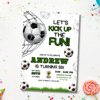 Einladung zum Fußball, Jungen Sport Geburtstag