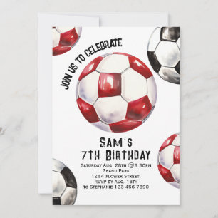 Einladung zum Fußball zum Geburtstag - Party