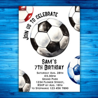 Einladung zum Fußball zum Geburtstag - Party