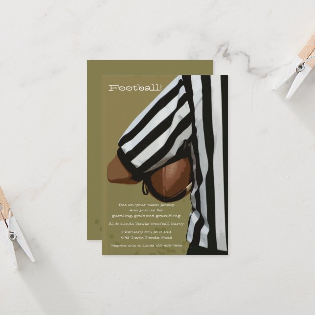 Einladung zum Fußballspiel (Vorderseite/Rückseite Beispiel)