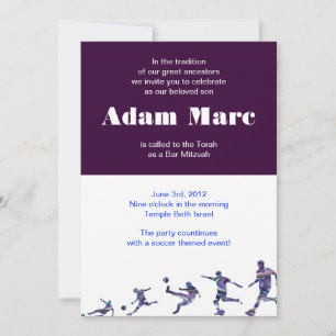 Einladung zum Fußballsport Bar Mitzvah Judenblau
