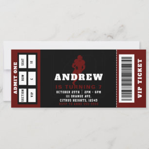 Einladung zum Fußballticket Geburtstagsparty