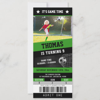 Einladung zum Fußballticket Sport Geburtstag