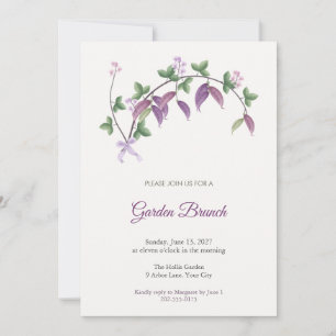 Einladung zum Gartenbrunch mit Purpur-Lablab-Rebe