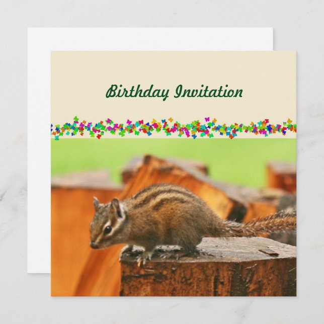 Einladung zum Geburtstag (Vorne/Hinten)